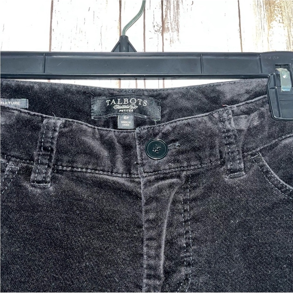 Talbots Black Corduroy Straight Leg Pants - Picture 5 of 6